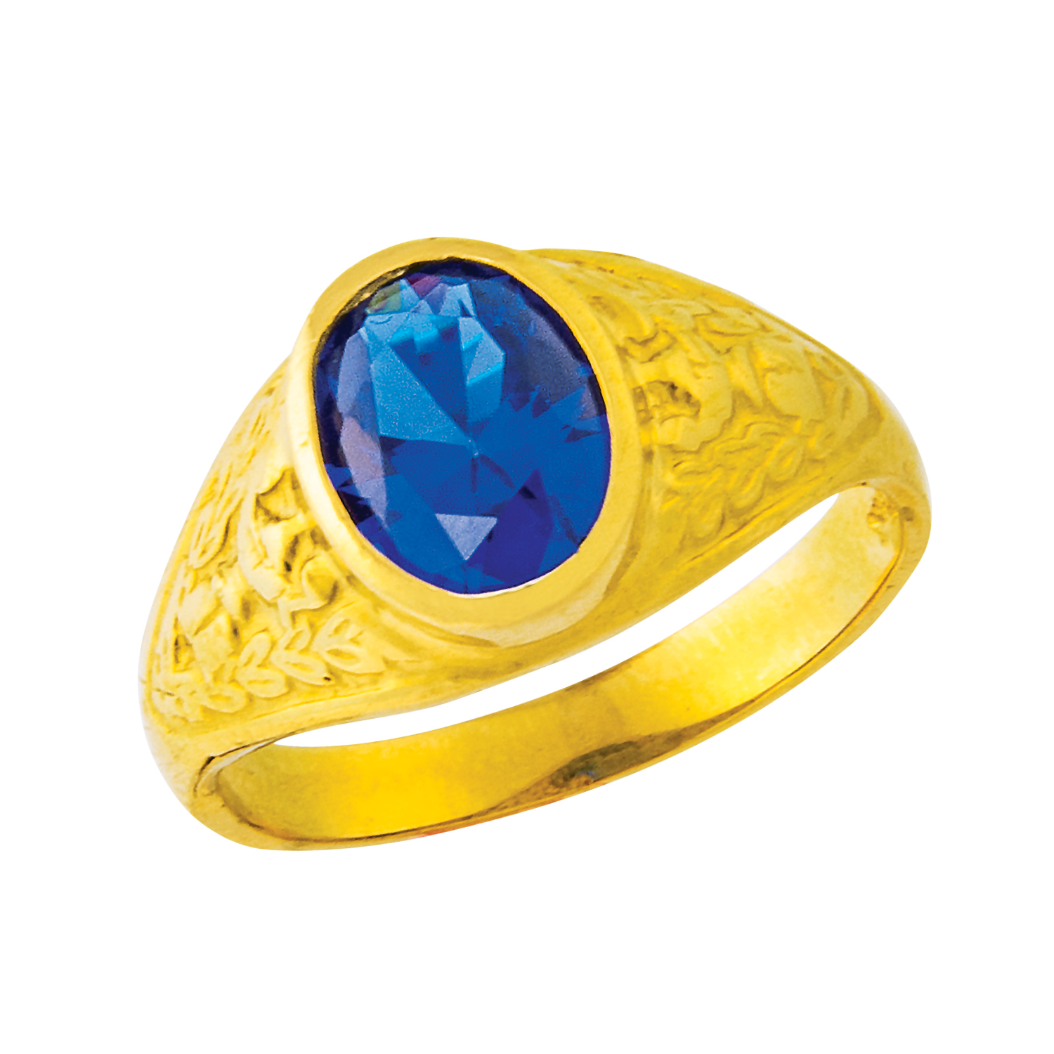 22k Kids Stone Ring(Baby Girl) - BjRi10619 - 22k gold baby gold ring in  filigree design with single stone (CZ) studded at the center design. App