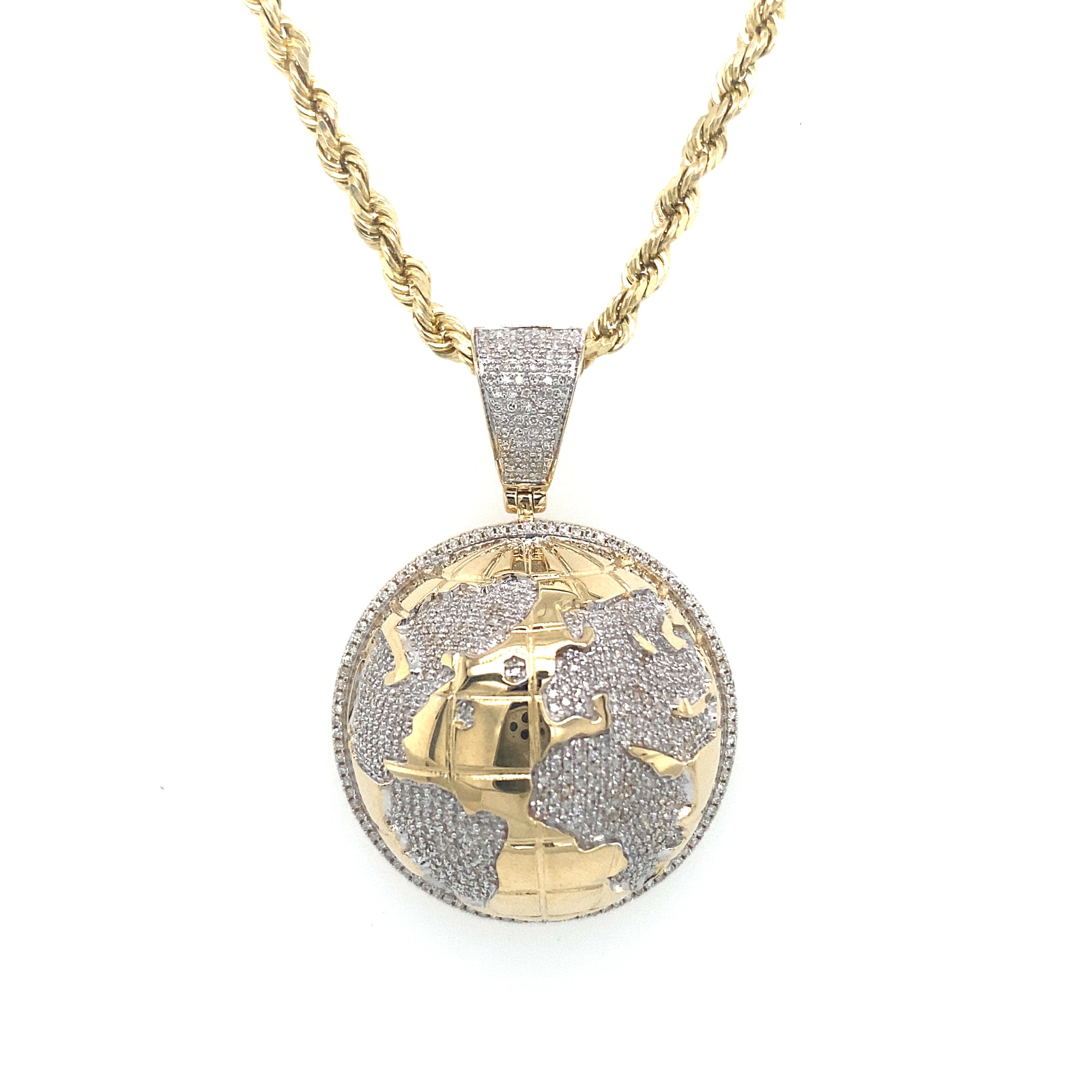 Coin Necklace 18K Gold Plated World Map Charm Round Pendant Earth Disc Pendant  Necklace Sterling Silver - Walmart.com