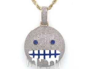 emoji diamond pendant